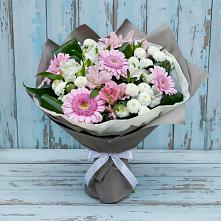 Букет цветов из:  Герберы, Альстромерии и Хризантемы в Полазне