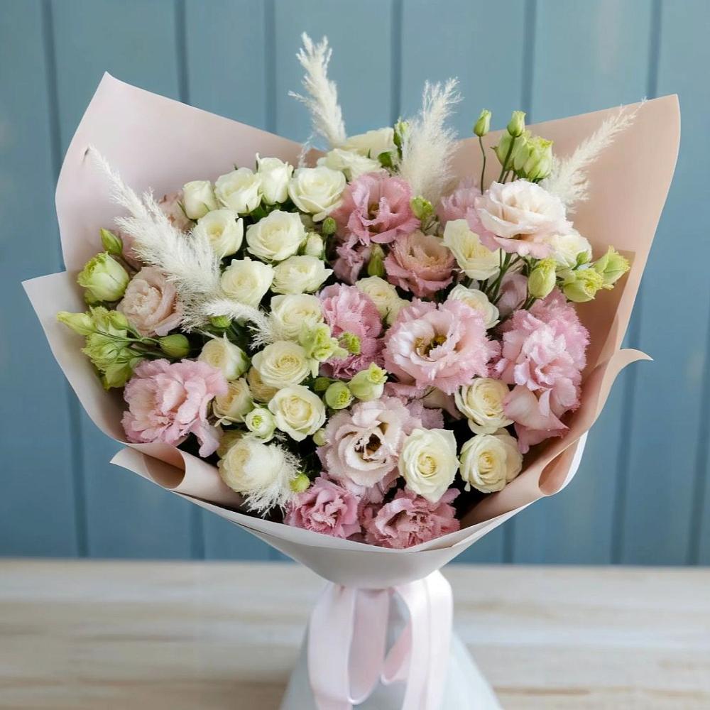 Букет цветов из: Альстромерии и Розы в Полазне