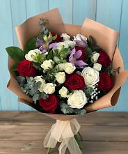 Букет цветов из:  Розы и Альстромерии #REPLACE_PRED# Полазне