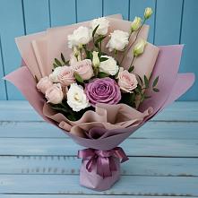 Букет цветов из:  Розы и Лизиантусы в Полазне