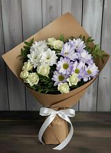 Букет цветов из:  Хризантемы и Розы в Полазне