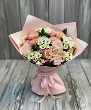 Букет цветов из:  Гвоздики, Розы и Хризантемы в Полазне
