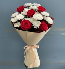 Букет цветов из:  Розы и Хризантемы в Полазне