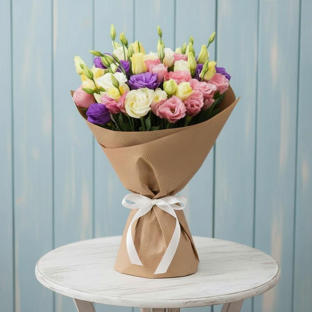 Букет цветов из: Лизиантусы в Полазне