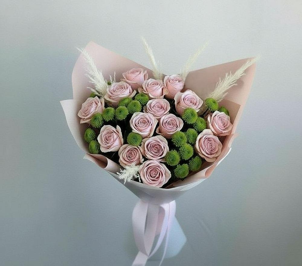 Букет цветов из: Розы и Хризантемы в Полазне