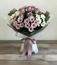 Букет цветов из:  Хризантемы и Розы в Полазне