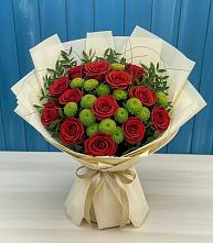 Букет цветов из:  Розы и Хризантемы #REPLACE_PRED# Полазне