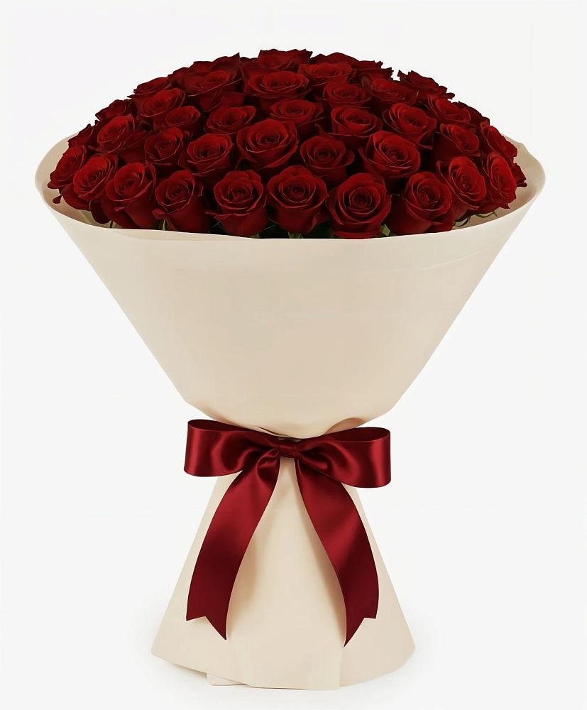 Букет 101 Бордовая роза Блэк Бакарра в Полазне