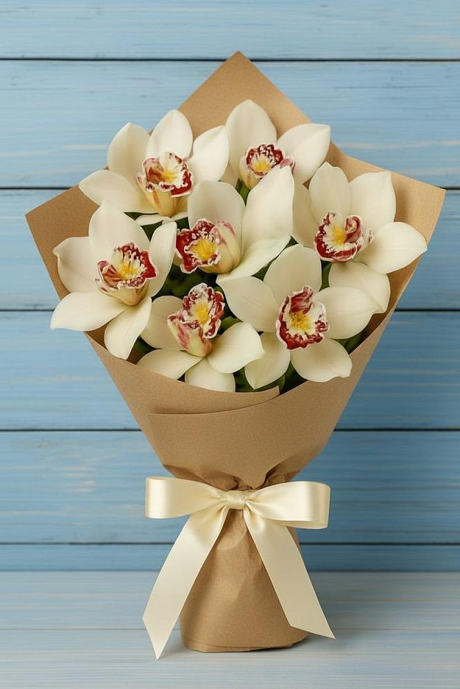 Букет цветов из: Орхидеи и Розы в Полазне