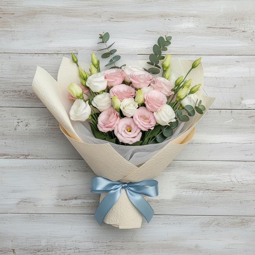 Букет цветов из: Лизиантусы в Полазне